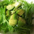RUKA37's cooksnap of when they made アボカドと水菜の胡麻和え.