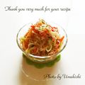 ウメ吉さん's cooksnap of when they made ☆彩りバッチリ！もやしの酢の物☆.