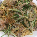 ずぼらﾁｬﾝ♡55's cooksnap of when they made 蓮根と豚肉の和風パスタ✤.