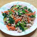 クック8D0BQL☆'s cooksnap of when they made 絶品！小松菜とひき肉の甘辛ナムル風.
