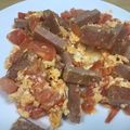 料理上手を目指す人's cooksnap of when they made 朝食に！スパムと卵とトマトの炒め物.