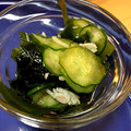kurarayuki's cooksnap of when they made きゅうりとわかめの酢の物.