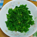 クック0URPGT☆'s cooksnap of when they made 我が家の減塩　わさび菜のごま油炒め.