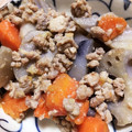 huu_ka's cooksnap of when they made れんこんと人参の甘辛そぼろきんぴら☆.