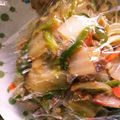 u_mi_n's cooksnap of when they made 白菜と豚肉だけ★あんかけかた焼きそば風.