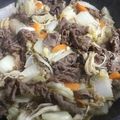 旭山ペンギン's cooksnap of when they made 白菜と牛肉の炒め煮….