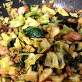 ニコマミィー's cooksnap of when they made 超簡単　キャベツとほうれん草のカレー炒め.