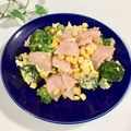 ３匹の大ぶたママ's cooksnap of when they made ブロッコリーとハムのマヨ卵炒め.
