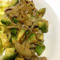 moe0103's cooksnap of when they made とろける♪アボカドと豚肉の和風マヨ炒め.