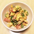 take♪aki♪'s cooksnap of when they made ☆ベーコンとピーマンのいり卵☆.