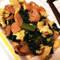 ばんぷぷ's cooksnap of when they made ウインナーとほうれん草の玉子炒め.