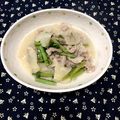 kikyomama's cooksnap of when they made 味噌と豆乳でコク旨！かぶと豚ばら肉の煮物.