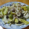 えどぢろ's cooksnap of when they made 豚なす焼きうどん.