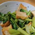 かりあん's cooksnap of when they made タアサイと厚揚げのオイスターソース炒め.
