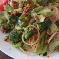 piecham's cooksnap of when they made 簡単＊さば缶とねぎの柚子胡椒パスタ.