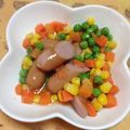 ぽぽきゅ's cooksnap of when they made 【弁当救済】ウインナーとミックスベジ炒め.
