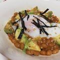 hammarr's cooksnap of when they made アボカド納豆ユッケ～温玉のせ～.