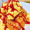 ○・ω・○はむはむ's cooksnap of when they made ふわふわ オムライス 電子レンジで簡単♪.