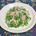 mmameco's cooksnap of when they made ベーコンと大根皮の節約炒め.