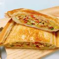 サンディサンディ's cooksnap of when they made 具だくさんの卵焼き♪お弁当ホットサンドに.