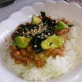きゃうみ's cooksnap of when they made 柚子香るアボカド納豆丼.