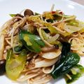 vvきょんvv's cooksnap of when they made お蕎麦で和風きのこペペロンチーノ.