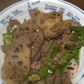 せつせつせつ's cooksnap of when they made 蓮根とピーマンの香味挽き肉炒め♪.