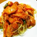 けけすけMA's cooksnap of when they made キムチベーコンクリームパスタ.