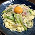 さっつんまーち's cooksnap of when they made ランチに簡単♪カマンベールの卵かけパスタ.
