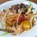 おかすんよ's cooksnap of when they made 野菜たっぷり♫かつおたたきのキムチサラダ.