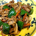 ゆづ七味's cooksnap of when they made 豚こまとピーマンの胡麻みそ炒め♪.