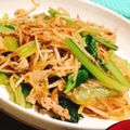 mami♪123's cooksnap of when they made 小松菜と豚肉のピリ辛炒め.