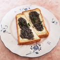 ♡sayulily♡'s cooksnap of when they made 黒ごま黒糖チーズトースト♪.