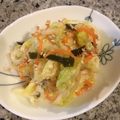 まゆげむし's cooksnap of when they made 春キャベツと蕪の浅漬けサラダ　簡単！.