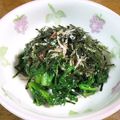 yuchiママ's cooksnap of when they made わさび菜のお浸し風サラダ♪スピード一品♥.