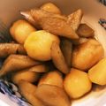 Kanamarukk's cooksnap of when they made 蒟蒻と里芋とゴボウでピリ辛和風煮物.
