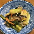 キ＊ラ's cooksnap of when they made 宮城旬野菜　ちぢみ雪菜のチャプチェ風.