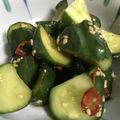 クックQL43B6☆'s cooksnap of when they made キュウリのピリ辛しょうゆ漬け.
