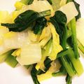 りんももたろう's cooksnap of when they made 簡単!小松菜と白菜のごま和え.