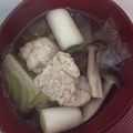ルルルるか☆'s cooksnap of when they made 簡単！ヘルシー！鶏ひき肉団子のスープ.