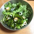 chi−ちゃん's cooksnap of when they made 春菊とワカメと竹輪のサラダ♪.