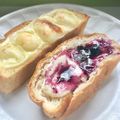 はらぺこしろうさぎ's cooksnap of when they made チーズケーキ風？！ブルーベリートースト☆.