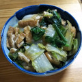 あんアキ's cooksnap of when they made 白菜と厚揚げとほうれん草の生姜煮.