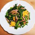 クック4ZA2ME☆'s cooksnap of when they made 菜花・ベーコン・たまごのシンプルな塩炒め.