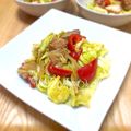 YUH♡ママ's cooksnap of when they made から揚げと春キャベツのピリ辛回鍋肉.