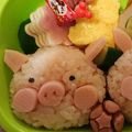 りんももな's cooksnap of when they made 簡単！可愛い♪キャラ弁当☆ぶたちゃん弁当.