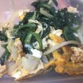 xyzクック's cooksnap of when they made 玉葱と春菊の卵とじ丼.