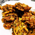 〜お鶴〜's cooksnap of when they made 豚肉としめじのジューシー熱々かき揚げ♪.