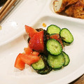 abeman's cooksnap of when they made トマトとキュウリのもずく酢和え.