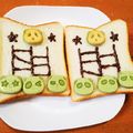 ハッピーみっけ♪'s cooksnap of when they made *さくさくぱんだのあみだくじトースト*.